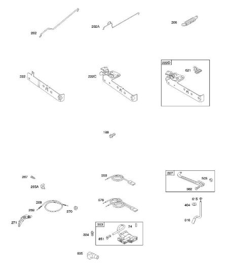 E - Comandi, molla regolatore, accensione B&S - 10 €¦ 10F902-0110-B1 brand Stihl